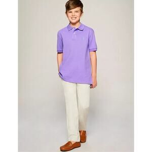 NWT Polo Ralph Lauren Boy's Flat Front Chino Dress Pants Khaki School Uniform 20